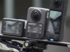 Osmo 360 выглядит как приземистая версия Insta360 X4, слева направо. (Источник изображения: via OsitaLV)