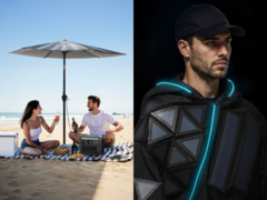 Компания Anker представила зонт Solix Solar Umbrella и плащ Solix Solar Cloak. (Источник изображения: Anker)