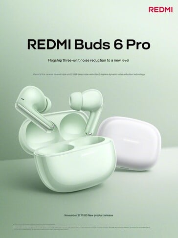 Тизер Redmi Buds 6 Pro (Источник изображения: Redmi - машинный перевод)