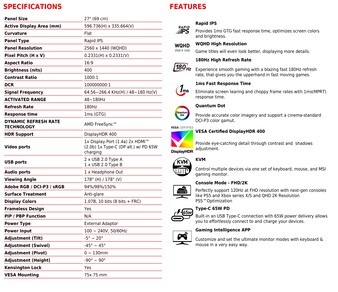 MSI MAG 274QRF QD E2: технические характеристики