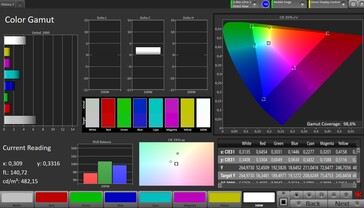 Цветовое пространство CalMAN sRGB - внешний дисплей