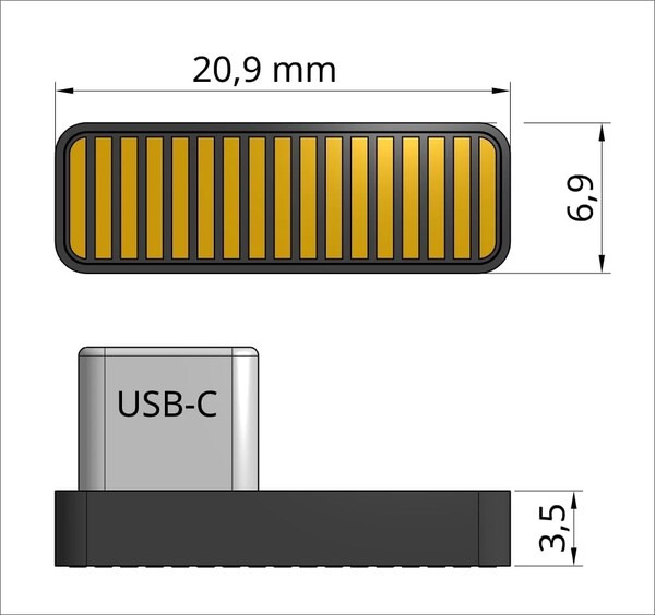 SoundSlide подключается к порту USB-C компьютера. (Источник изображения: SoundSlide)