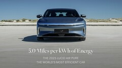 Новый Lucid Air проезжает 420 миль на батарее емкостью 84 кВт/ч (Источник изображения: Lucid)