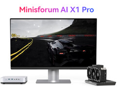 Minisforum AI X1 Pro оснащен двумя портами USB4 и одним портом OCuLink (Источник изображения: Minisforum - отредактировано)