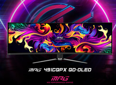 MPG 491CQPX - один из нескольких игровых QD-OLED мониторов, которые компания MIS анонсировала этим летом. (Источник изображения: MSI)