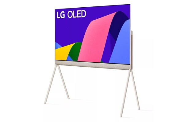 Телевизор LG OLED Posé Smart Lifestyle TV стоит на прочной подставке. (Источник изображения: LG)