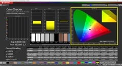 CalMAN ColorChecker (профиль: калиброванный, целевое цветовое пространство: P3)