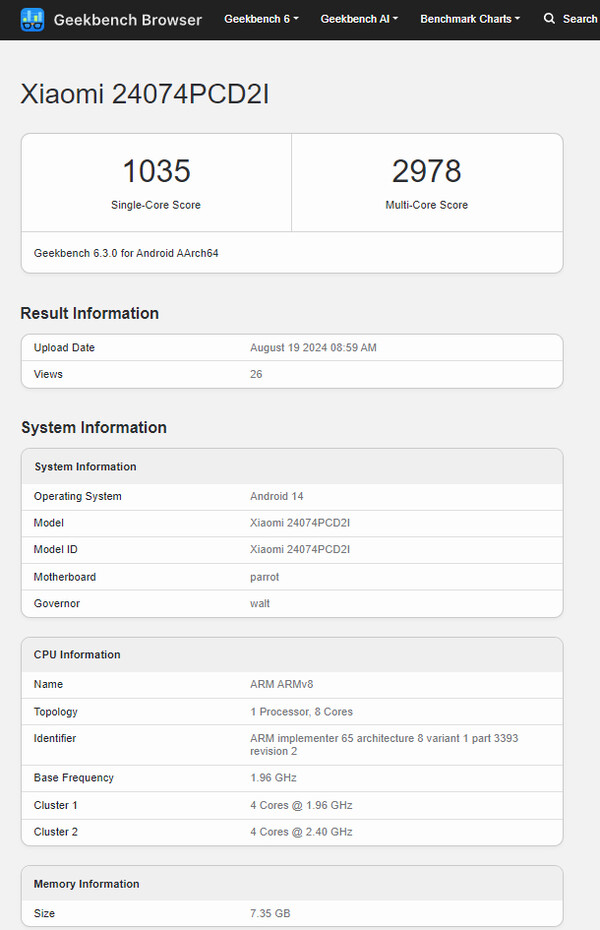 (Источник изображения: Geekbench)