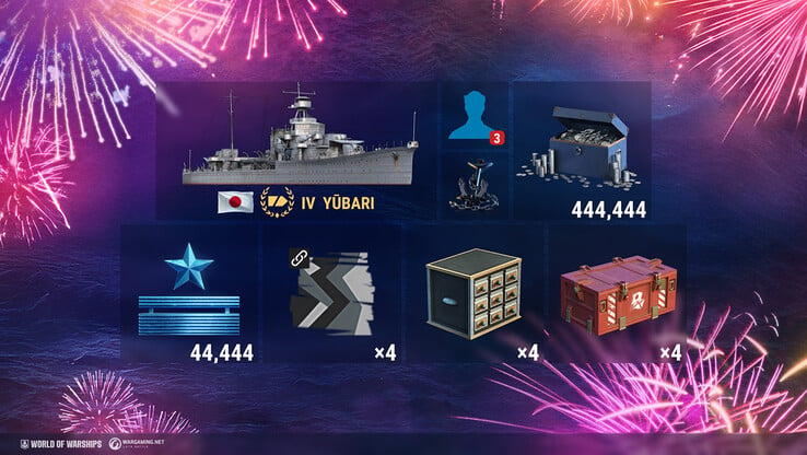 Предметы, включенные в World of Warships - Anniversary Party Favor DLC (Источник изображения: Epic Games Store)