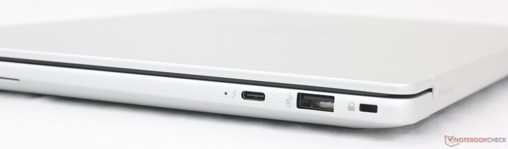 Справа: USB-C Thunderbolt 4 w/ DisplayPort 2.1 + Power Delivery (40 Гбит/с), USB-A (10 Гбит/с), замок безопасности