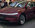 Новая Tesla Model Y в ультракрасном цвете (Источник изображения: Sawyer Merritt/X)