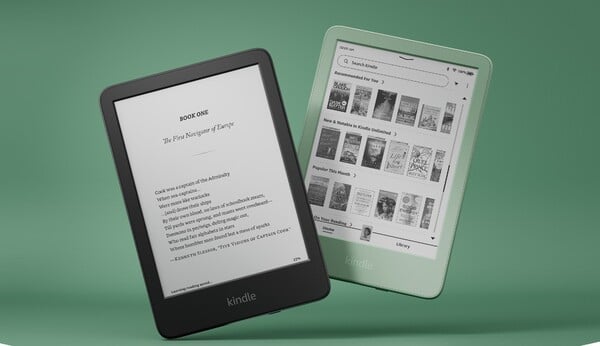 Выпуск 2024 Kindle начального уровня доступен в черном цвете и цвете Matcha. (Источник изображения: Amazon)