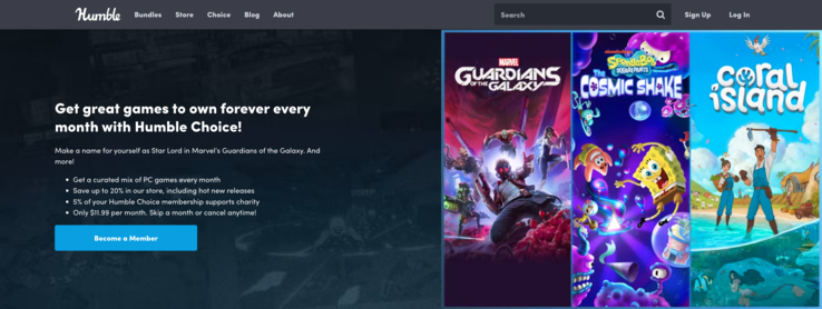 С подпиской Humble Choice Вы также получаете скидку до 20% в магазине игр Humble Bundle. (Источник изображения: Humble Bundle)