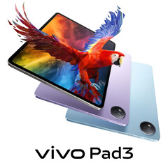 Компания Vivo выпустила Pad3 в цветах Cold Star Grey, Spring Tide Blue и Thin Purple с дополнительной док-станцией для клавиатуры. (Источник изображения: Vivo)