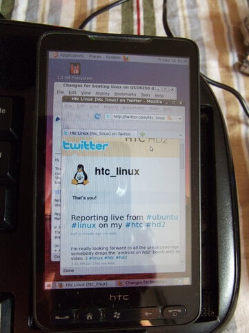 Загрузка Ubuntu на HTC HD2. (Источник изображения: r/linux на Reddit)