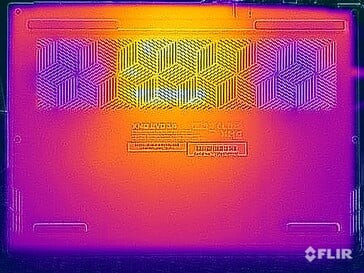 Тест на напряжение при поверхностных температурах (внизу)