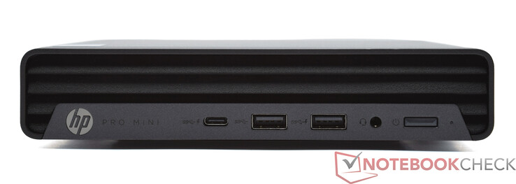 Спереди: USB Type-C 20 Гбит/с, 2x USB Type-A 10 Гбит/с, 3,5 мм аудио