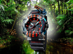 Новая модель Casio Poison Dart Frogman может иметь общие черты со старшей моделью GWF-A1000APF-1A (вверху). (Источник изображения: Casio)