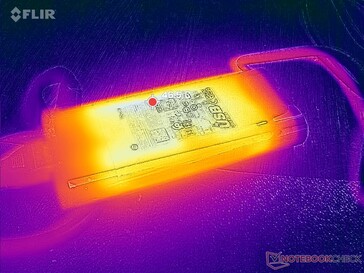 Адаптер переменного тока достигает температуры более 47 C при работе с высокими нагрузками