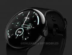 Дизайн Google Pixel Watch 3 почти не изменился, но в нем появились новые функции. (Источник изображения: @OnLeaks / 91mobiles)