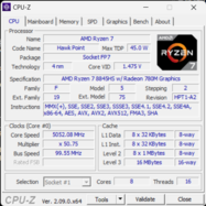 Главная страница CPU-Z