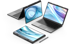 Двухэкранный ноутбук GPD DUO поддерживает внешние графические процессоры через порт OCuLink (Источник: GPD) 
