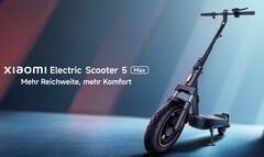 Электрический самокат Xiaomi Electric Scooter 5 Max может проехать до 60 км (~37 миль) на одной зарядке (Источник изображения: Xiaomi)