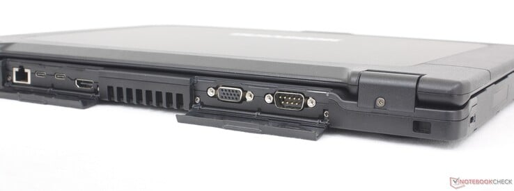 Задняя часть: RJ-45 (1 Гбит/с), USB-C 3.2 Gen. 2 w/ DisplayPort, USB-C w/ Thunderbolt 4 + DisplayPort + Power Delivery, HDMI, VGA, Serial RS232