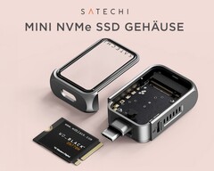 Новый корпус Satechi M.2 NVMe Mini SSD вмещает твердотельные накопители объемом до 2 ТБ. (Источник изображения: Amazon)