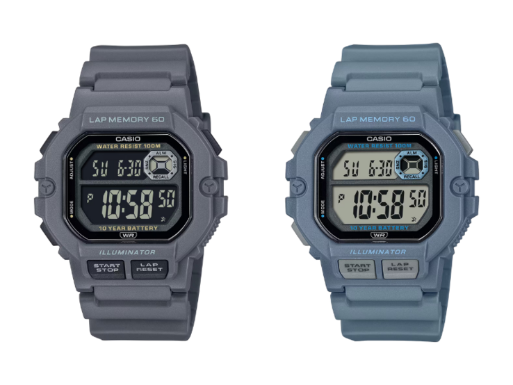 Casio WS1400H-8BV (слева) в сравнении с Casio WS1400H-2AV (справа). (Источник изображения: Casio)