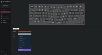 Скриншот настройки RGB Keychron Launcher