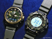 Casio Pro Trek PRW-61ANS-3 и PRG-340ANS-3 слева направо, на фото. (Источник изображения: MyNavi.jp)