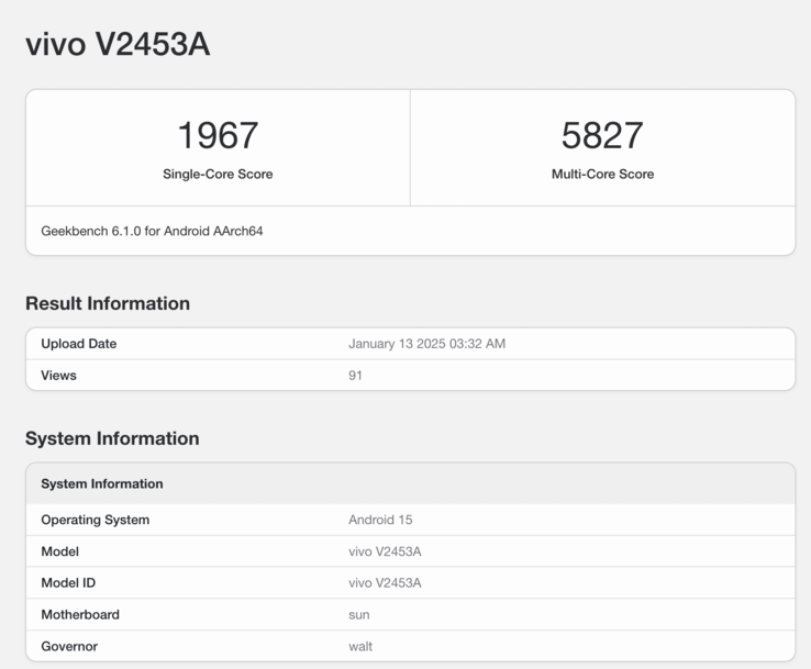 Листинг Geekbench потенциального iQoo Z10 Turbo Pro. (Источник изображения: Geekbench)