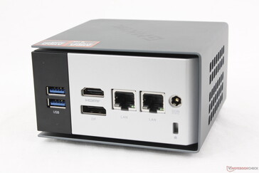 Задняя часть: USB-A 2.0, DisplayPort 2.1, HDMI 2.1, 2x RJ-45 (2,5 Гбит/с), замок Кенсингтона, адаптер переменного тока