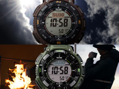 Casio Pro Trek PRG-340L-5 (вверху) и Casio Pro Trek PRG-340B-3 (внизу). (Источник изображения: Casio)