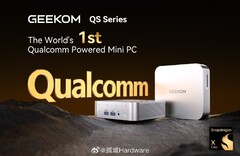 Серия Geekom QS станет первым потребительским мини-ПК, оснащенным процессором Snapdragon X Elite. (Источник изображения: Weibo)