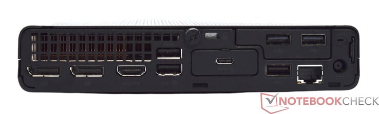 Задняя панель: 2x DisplayPort 1.4, HDMI 2.1, 3x USB Type-A 10 Гбит/с, 2x USB Type-A 2.0, USB Type-C 10 Гбит/с, RJ45 GBit-LAN, разъем питания