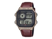 Часы Casio AE-1200WHL-5AV с кожаным ремешком. (Источник изображения: Casio)