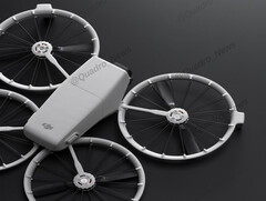 Компактный дрон DJI Flip, как сообщается, имеет размеры 136×62×165 мм в сложенном состоянии и раскладывается до 233×280×79 мм. (Источник изображения: @Quadro_News on X/Twitter)