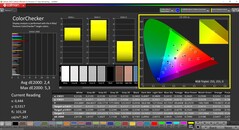 CalMAN ColorChecker (профиль: Native: целевое цветовое пространство: P3)