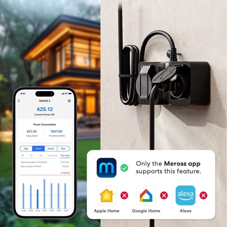 Meross Smart Wi-Fi Outdoor Plug уже в продаже. (Источник изображения: Meross)