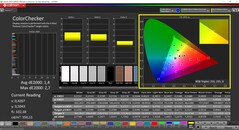 CalMAN ColorChecker (профиль: sRGB, целевое цветовое пространство: sRGB)