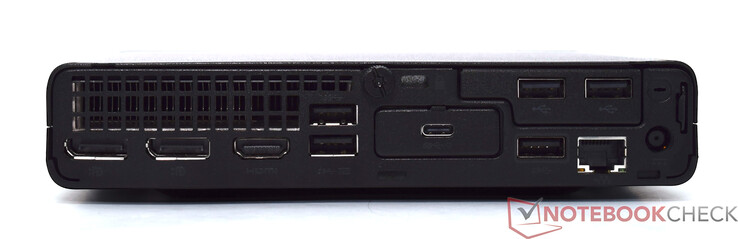 Задняя панель: 2x DisplayPort 1.4, HDMI 2.1, 3x USB Type-A 10 Гбит/с, 2x USB Type-A 2.0, USB Type-C 10 Гбит/с, RJ45 GBit-LAN, коннектор питания