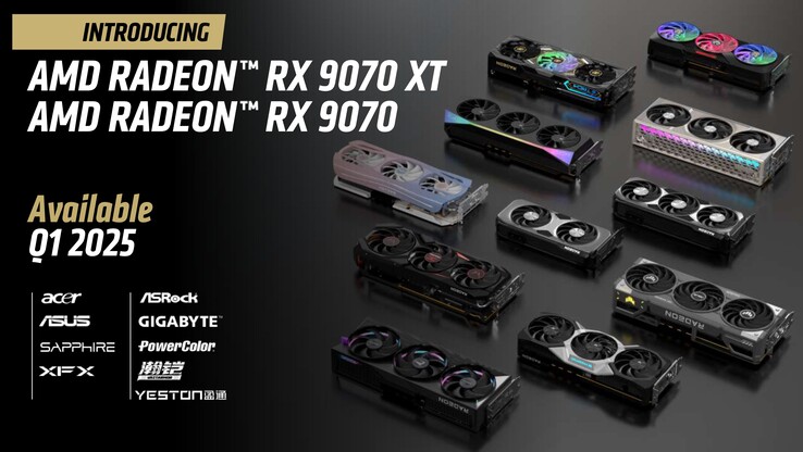 AMD Radeon RX 9070 XT и RX 9070 будут доступны в различных магазинах AiB (Источник изображения: AMD)