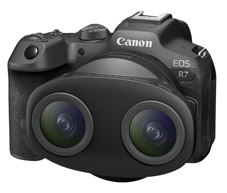 Беззеркальная фотокамера Canon EOS R7 - единственная совместимая модель для объектива "Двойной рыбий глаз". (Источник: Canon)