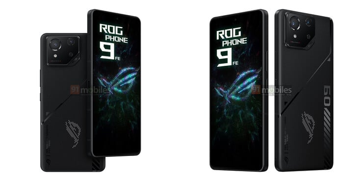 Утечка рендеров ROG Phone 9 FE (Источник изображения: 91mobiles)