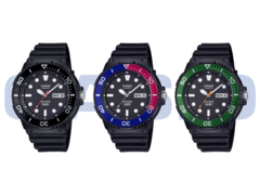 Слева направо, Casio MRW230H-1E1V, MRW230H-1E2V и MRW230H-1E3V. (Источник изображения: Casio)