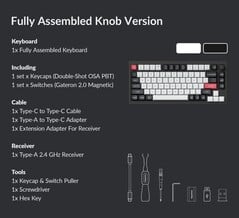 В комплект поставки Keychron Q1 HE входит все необходимое для того, чтобы начать использовать и модифицировать клавиатуру. (Источник изображения: Keychron)