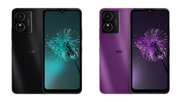 HMD Aura доступна в цветах Shadow Black и Electric Purple. (Источник изображения: HMD)