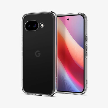 Google Pixel 9a внутри прозрачного чехла Spigen (Источник изображения: Spigen)